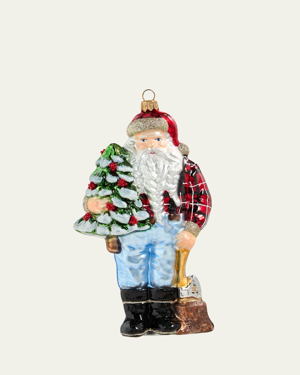 Woodsman Santa Christmas Ornament